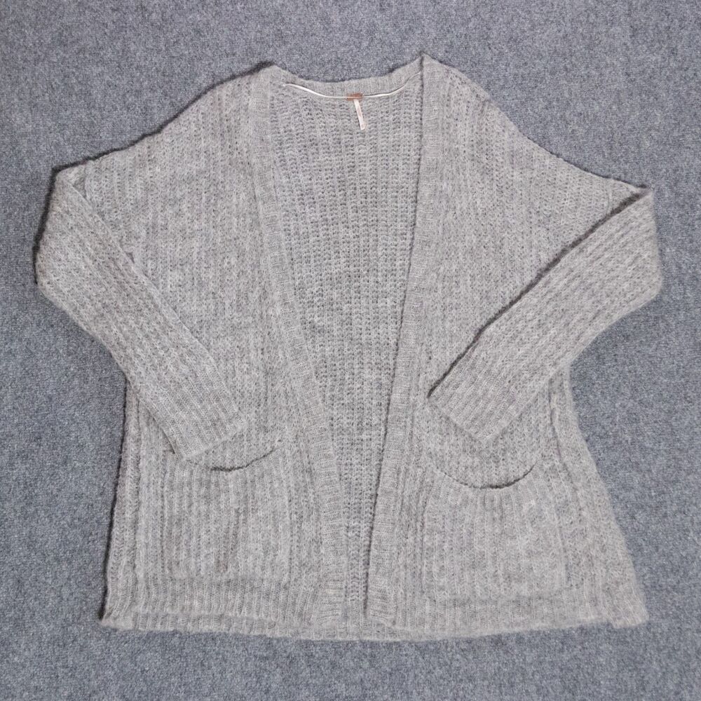 Free People Weekend Getaway Alpaca Oversized Knit Cardigan Women's XS Gray
